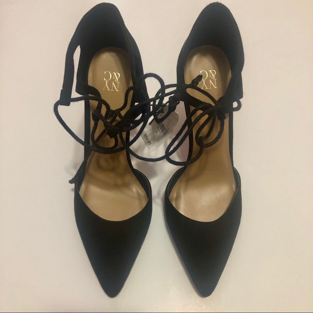 New York & Company Close Toe Pointed lace up Heel - Picture 3 of 8